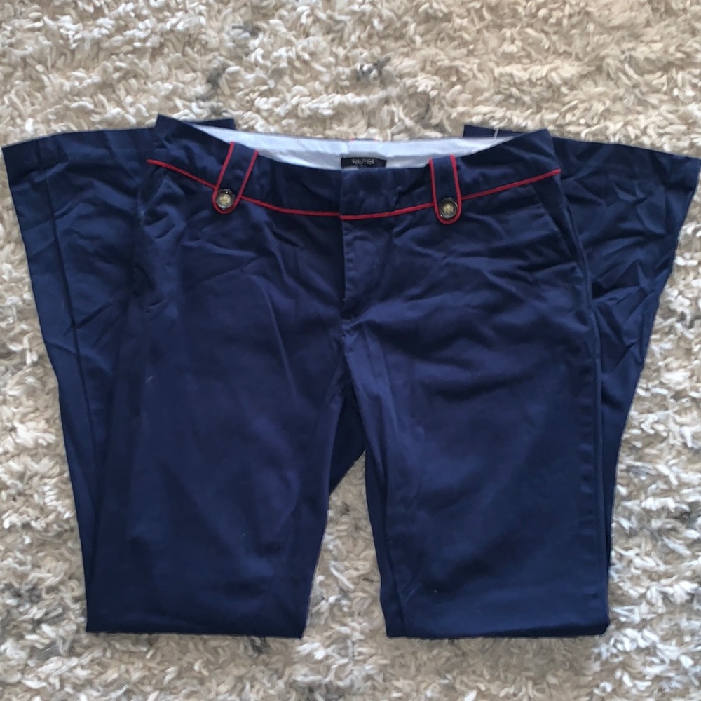 Nautica Navy And Red Trousers